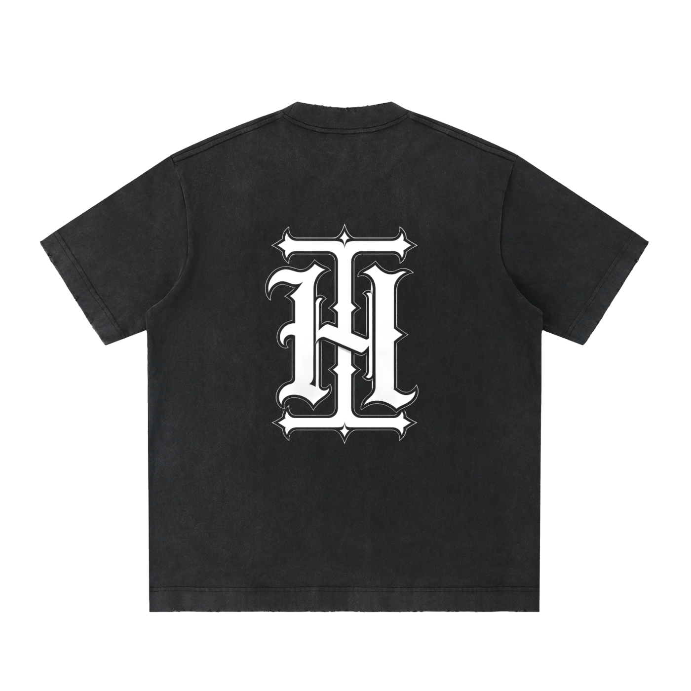 Hollywood Ink Heavyweight Vintage Washed Frayed T-Shirt