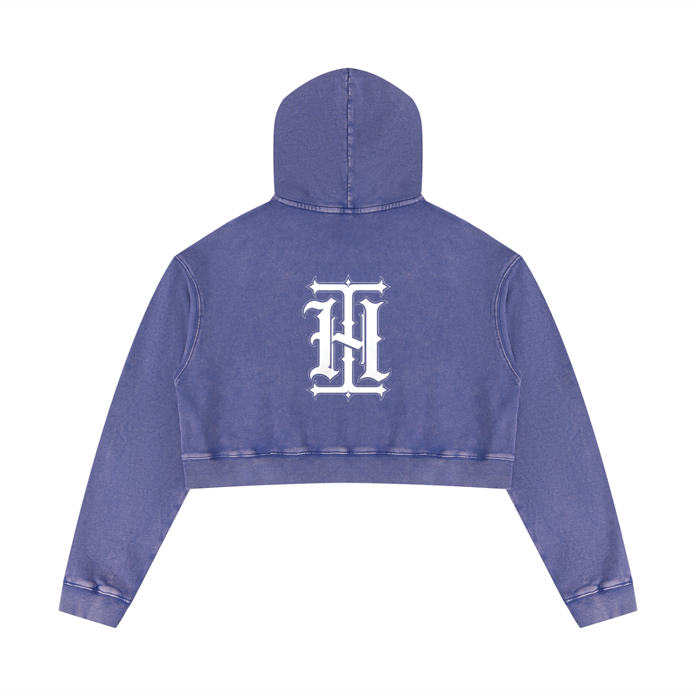 Hoolywood Ink - Women’s Mineral Washed Crop Hoodie