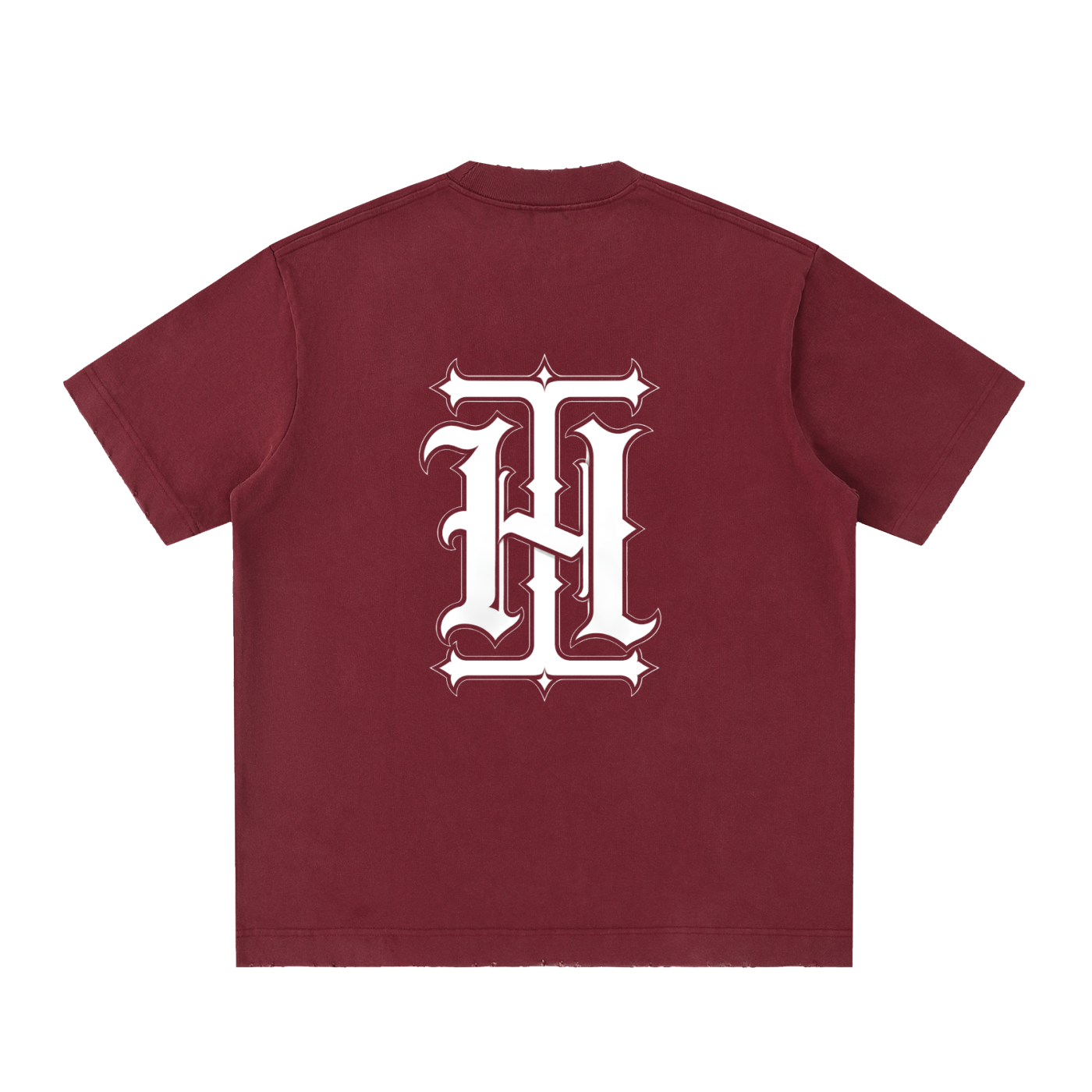 Hollywood Ink Heavyweight Vintage Washed Frayed T-Shirt