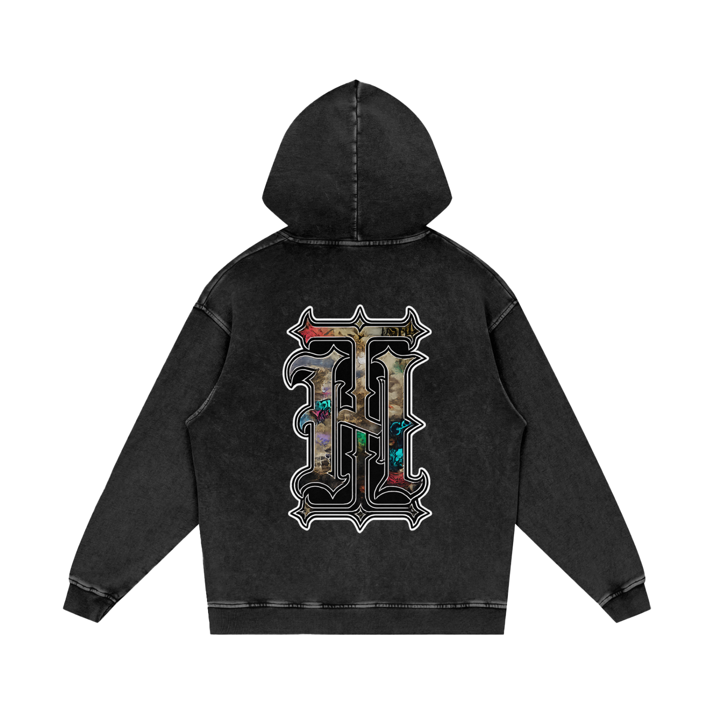 Snow Washed Loose Cotton Hoodie