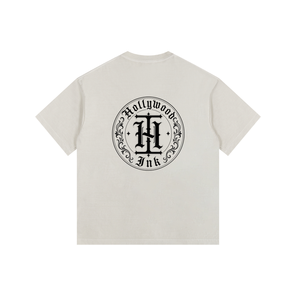 Hollywood Ink - Vintage Washed Oversized Cotton T-Shirt