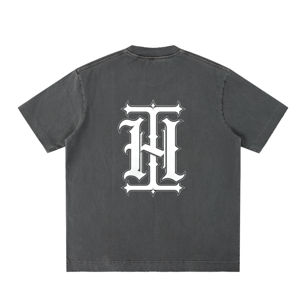Hollywood Ink Heavyweight Vintage Washed Frayed T-Shirt