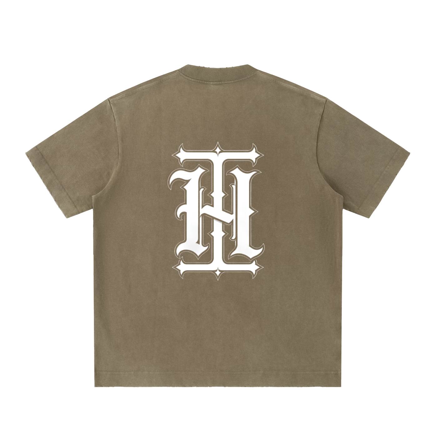 Hollywood Ink Heavyweight Vintage Washed Frayed T-Shirt