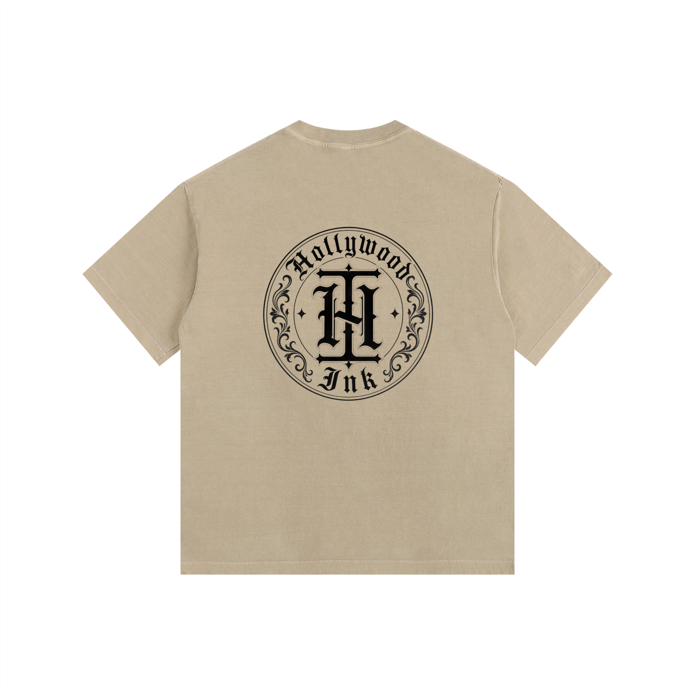 Hollywood Ink - Vintage Washed Oversized Cotton T-Shirt