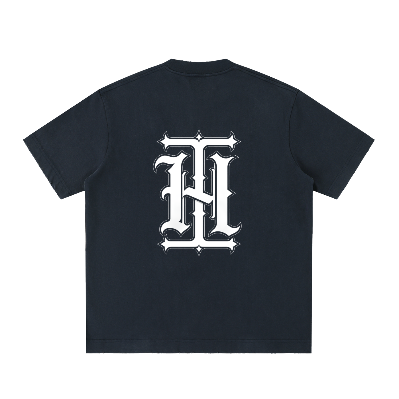 Hollywood Ink Heavyweight Vintage Washed Frayed T-Shirt